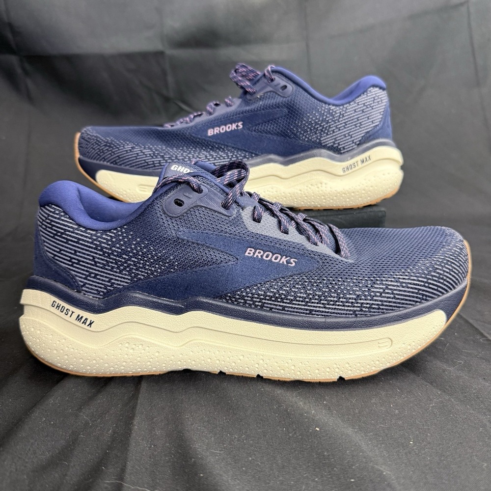 Brooks Ghost Max 2 Shoes‎ Womens 9.5 Navy Blue Running Athletic Gym Sneakers